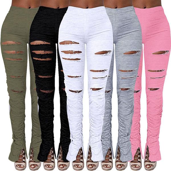 women's pants & capris distressed ripped high waist ruched stacked sweatpants women joggers hole elastic split bell bottom trousers str, Black;white
women's pants & capris distressed ripped high waist ruched stacked sweatpants women joggers hole elastic split bell bottom trousers str, Black;white