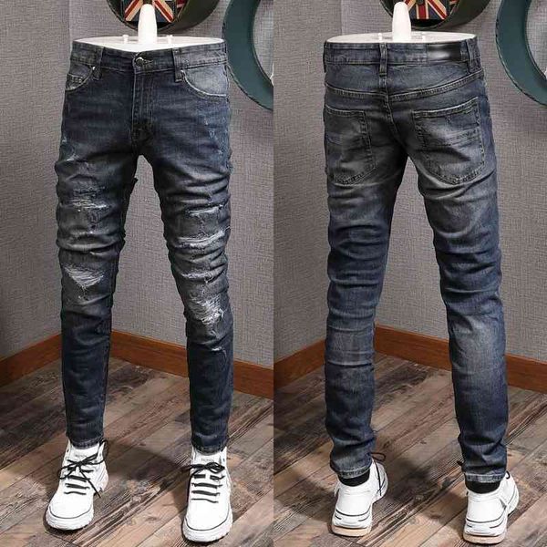 worn out moto jeans stitch deatil patch denim trousers man stretch slim fit big size 38, Blue
worn out moto jeans stitch deatil patch denim trousers man stretch slim fit big size 38, Blue