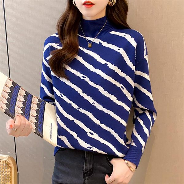 women's sweaters sweater autumn winter diagonal stripes knit warm casual half turtleneck lady knitted pullover pull femme, White;black
women's sweaters sweater autumn winter diagonal stripes knit warm casual half turtleneck lady knitted pullover pull femme, White;black