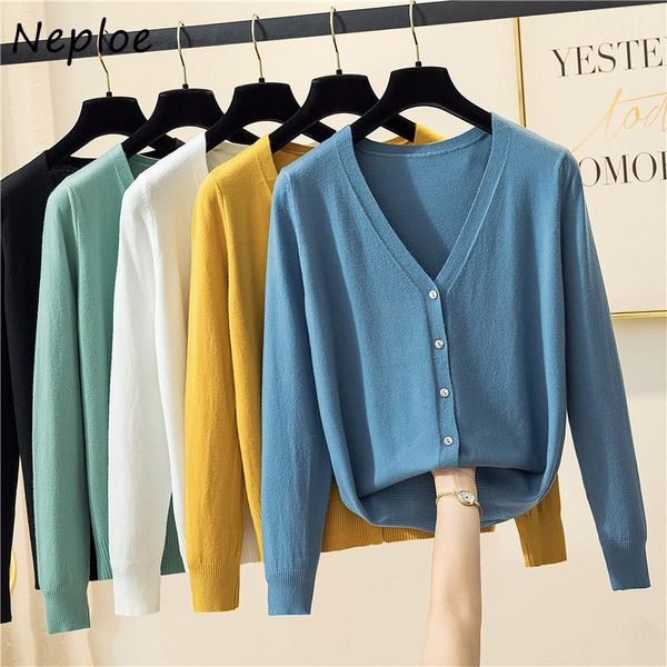 women's knits & tees neploe thin knit cardigan jacket women 2021 spring and autumn v-neck woman sweaters loose sun protection outer bas, White
women's knits & tees neploe thin knit cardigan jacket women 2021 spring and autumn v-neck woman sweaters loose sun protection outer bas, White