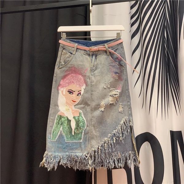 skirts beautiful girl sequin denim women frayed ripped tassel mid long jeans skirt female 2021 summer streetwear, Black
skirts beautiful girl sequin denim women frayed ripped tassel mid long jeans skirt female 2021 summer streetwear, Black