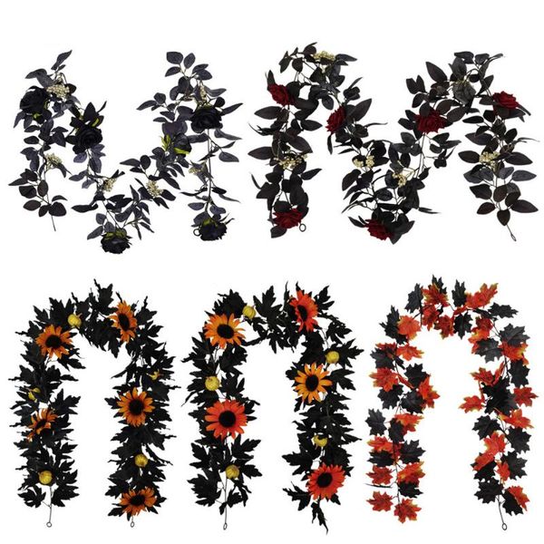decorative flowers & wreaths 1pcs 180cm halloween black artificial rattan interior decoration sunflower vine garland party
decorative flowers & wreaths 1pcs 180cm halloween black artificial rattan interior decoration sunflower vine garland party