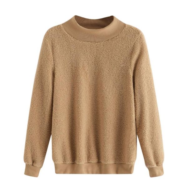 women's hoodies & sweatshirts autumn winter casual solid color faux fur plush round neck long-sleeved warm blouse, Black
women's hoodies & sweatshirts autumn winter casual solid color faux fur plush round neck long-sleeved warm blouse, Black