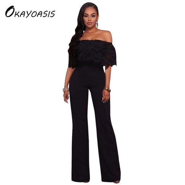 women's jumpsuits & rompers fashion off shoulder strapless jumpsuit summer style ladies work office long pants, Black;white
women's jumpsuits & rompers fashion off shoulder strapless jumpsuit summer style ladies work office long pants, Black;white