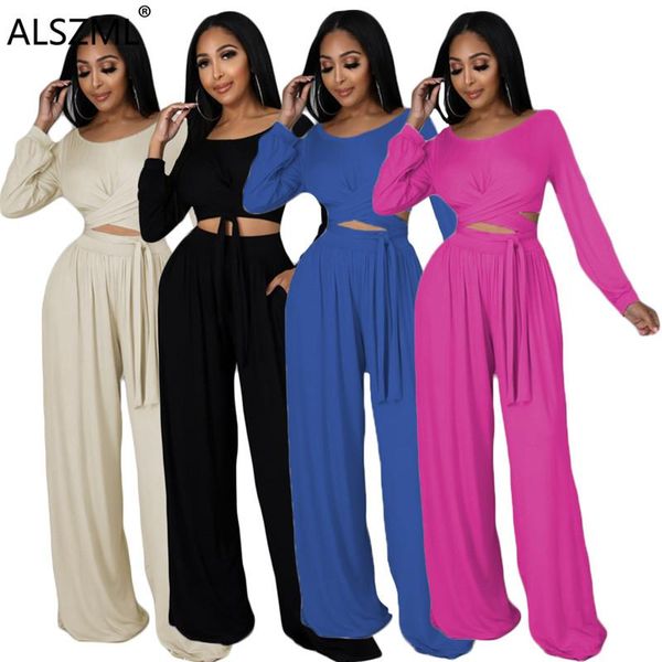 women's two piece pants women solid color long sleeve round neck tie-up shirt elastic waist wide leg pocket street casual trousers set, White
women's two piece pants women solid color long sleeve round neck tie-up shirt elastic waist wide leg pocket street casual trousers set, White