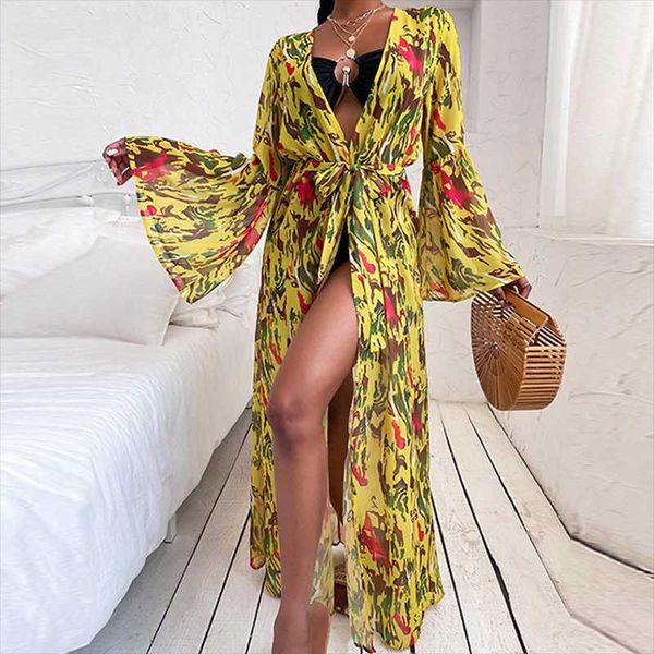 women's swimwear bohemian lady cardigan lacing flare sleeve dress summer vintage print beachwear women casual loose bathing suit beach, White;black
women's swimwear bohemian lady cardigan lacing flare sleeve dress summer vintage print beachwear women casual loose bathing suit beach, White;black