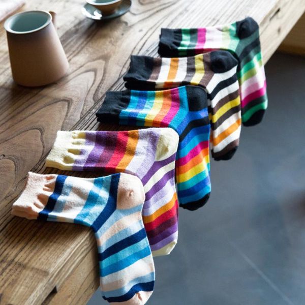 socks & hosiery 3 pairs/lot fashion women long rainbow striped casual female autumn winter comfortable cotton high quality, Black;white
socks & hosiery 3 pairs/lot fashion women long rainbow striped casual female autumn winter comfortable cotton high quality, Black;white