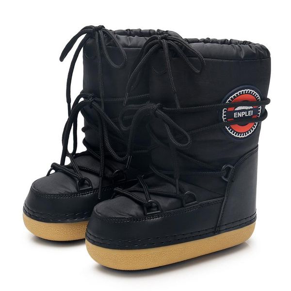boots women men and kids winter snow waterproof oxford cloth warm sponge lining moon shoes mid-calf lace up space, Black
boots women men and kids winter snow waterproof oxford cloth warm sponge lining moon shoes mid-calf lace up space, Black