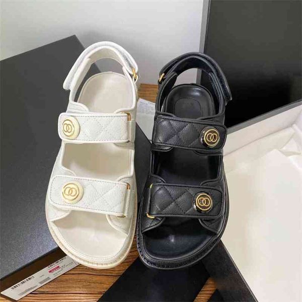 2021 new small fragrance double velcro sandals women's thick soled casual beach shoes roman flat, Black
2021 new small fragrance double velcro sandals women's thick soled casual beach shoes roman flat, Black