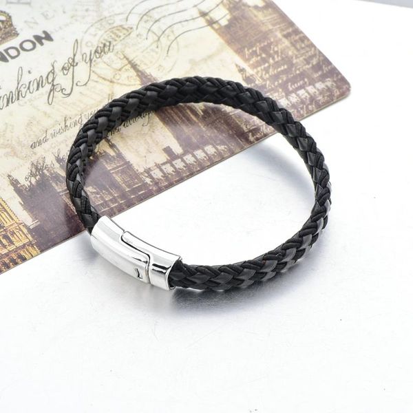 charm bracelets toucheart arrival punk magnetic clasp bracelet&bangle for men women black braided leather jewelry chain sbr190185, Golden;silver
charm bracelets toucheart arrival punk magnetic clasp bracelet&bangle for men women black braided leather jewelry chain sbr190185, Golden;silver