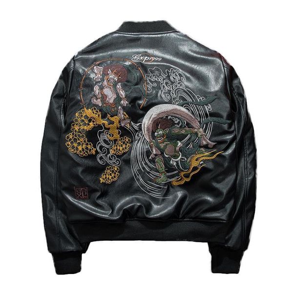 autumn and winter's embroidered flanking trend baseball suit pilot men leather jacket of beautiful young, Black;brown
autumn and winter's embroidered flanking trend baseball suit pilot men leather jacket of beautiful young, Black;brown