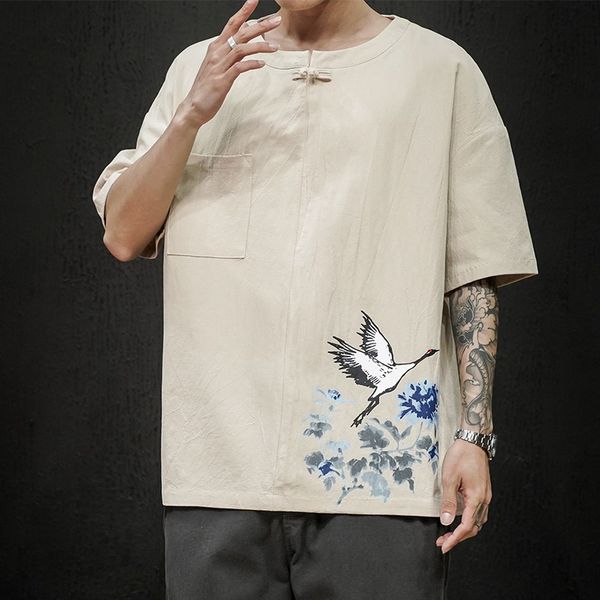 linen men print chinese retro summer short sleeve tang suit casual kung fu tunic china style traditional hanfu shirts 10870, Red
linen men print chinese retro summer short sleeve tang suit casual kung fu tunic china style traditional hanfu shirts 10870, Red