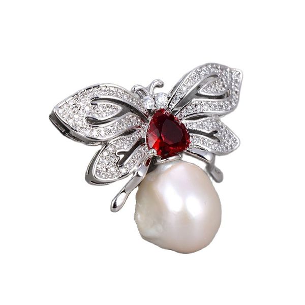 guaiguai jewelry animal butterfly cubic zirconia micro pave silver color plated white keshi pearl brooch cute for women lady fashion jewellr, Gray
guaiguai jewelry animal butterfly cubic zirconia micro pave silver color plated white keshi pearl brooch cute for women lady fashion jewellr, Gray