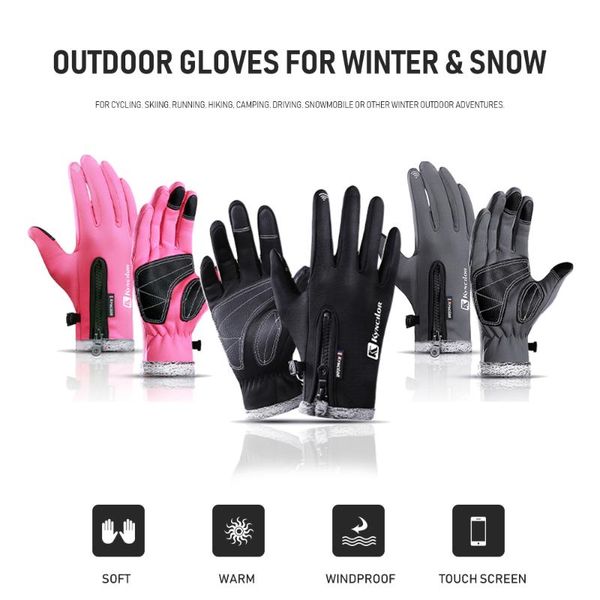 winter warm women men gloves fleece windproof waterproof touchscreen sports cycling riding skiing bicycle outdoor work, Black
winter warm women men gloves fleece windproof waterproof touchscreen sports cycling riding skiing bicycle outdoor work, Black