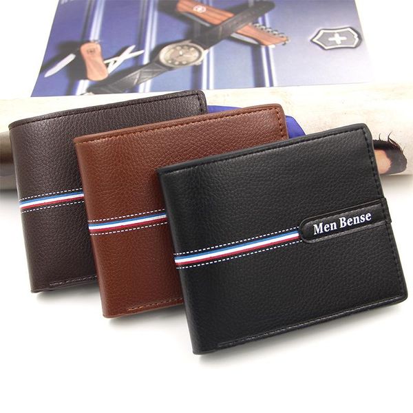 wallets men wallet short bifold pu leather solid color brand purses for business, Red;black
wallets men wallet short bifold pu leather solid color brand purses for business, Red;black