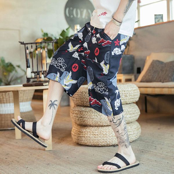 men's pants summer chinese style loose large drawstring refreshing 5-point shorts thin casual djsi, Black
men's pants summer chinese style loose large drawstring refreshing 5-point shorts thin casual djsi, Black