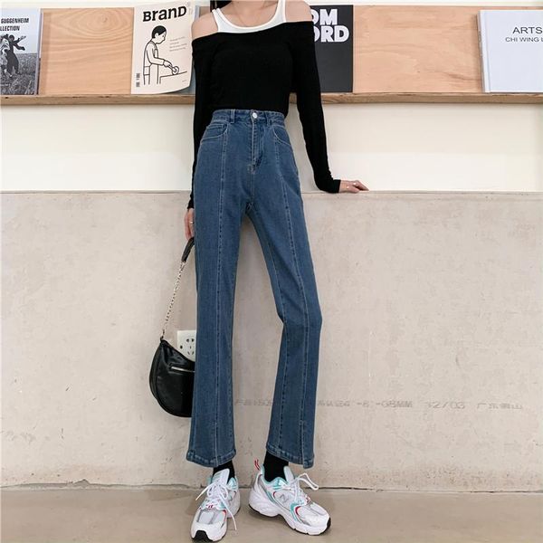 women's jeans dd0114 the temperament high-waisted bootcut all-match skinny casual slimming split, Blue
women's jeans dd0114 the temperament high-waisted bootcut all-match skinny casual slimming split, Blue