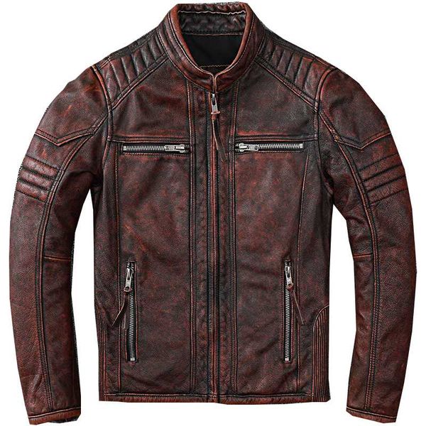 men's jackets genuine leather jacket motorcycle suit retro clothing autumn coat, Black;brown
men's jackets genuine leather jacket motorcycle suit retro clothing autumn coat, Black;brown