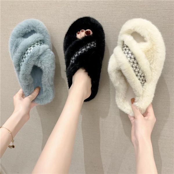 slippers faux fur soft home woman winter warm furry slides female anti-slip indoor house bedroom sliders shoes women, Black
slippers faux fur soft home woman winter warm furry slides female anti-slip indoor house bedroom sliders shoes women, Black