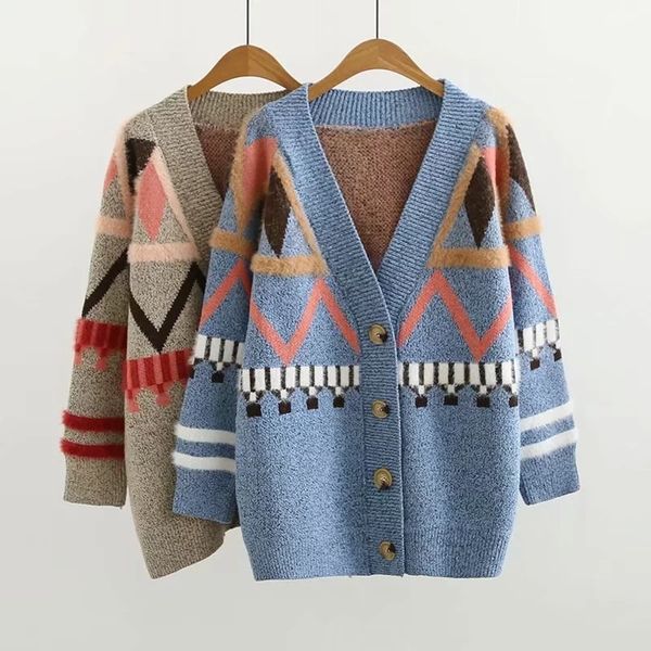 women's sweaters spring women long sweater and cardigans v neck geometric retro jumpers warm knit coat jacket chic konb, White;black
women's sweaters spring women long sweater and cardigans v neck geometric retro jumpers warm knit coat jacket chic konb, White;black