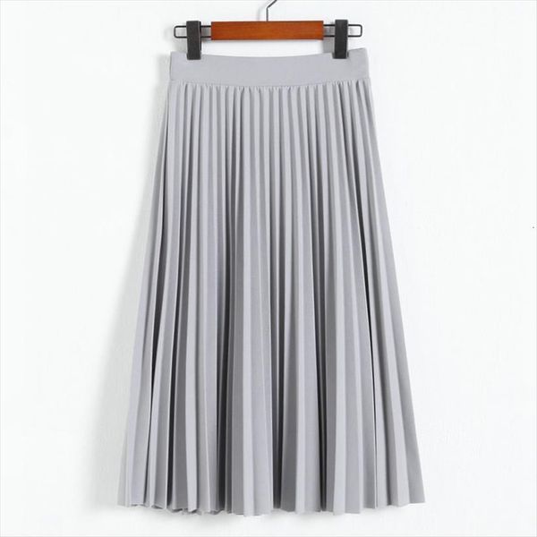 fashion high waist pleated womens skirt solid color half length elastic lady black pink grey a line
fashion high waist pleated womens skirt solid color half length elastic lady black pink grey a line