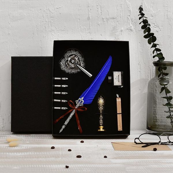 love retro feather pen set gift box 5 nib wedding exquisite writing ink stationery fountain pens
love retro feather pen set gift box 5 nib wedding exquisite writing ink stationery fountain pens