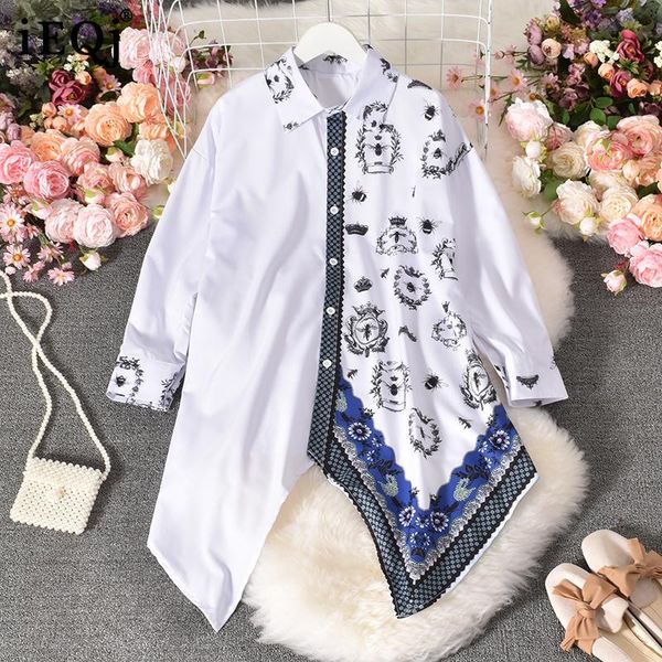 women's blouses & shirts ieqj 2021 turn-down collar full sleeves printed contrast colors single breasted white shirt female wr03000
women's blouses & shirts ieqj 2021 turn-down collar full sleeves printed contrast colors single breasted white shirt female wr03000