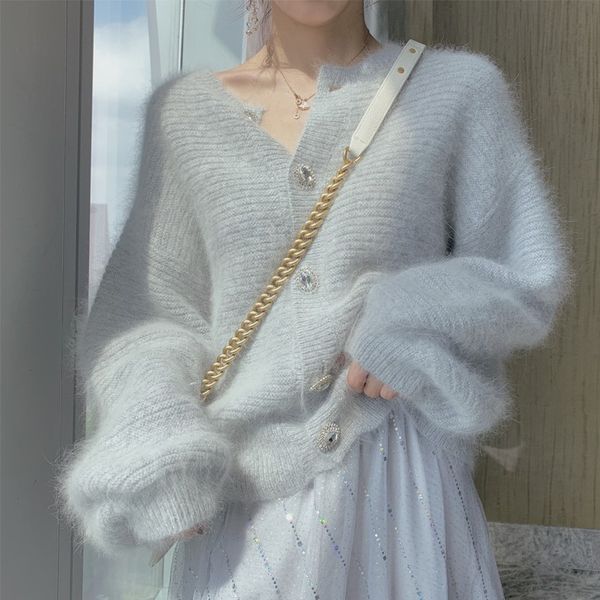 2022 autumn winter sweater jacket new style small little scented retro loose knit cardigan mink wool sweater coat jackets female trend, Black;brown
2022 autumn winter sweater jacket new style small little scented retro loose knit cardigan mink wool sweater coat jackets female trend, Black;brown