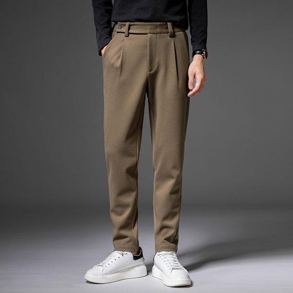 men's pants 2022 autumn winter men woolen loose straight high waist long trousers male plus velvet warm casual o732, Black
men's pants 2022 autumn winter men woolen loose straight high waist long trousers male plus velvet warm casual o732, Black