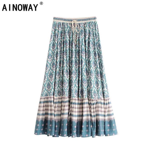 skirts vintage chic summer hippie women floral print beach bohemian skirt high elastic waist midi long a-line boho femme, Black
skirts vintage chic summer hippie women floral print beach bohemian skirt high elastic waist midi long a-line boho femme, Black