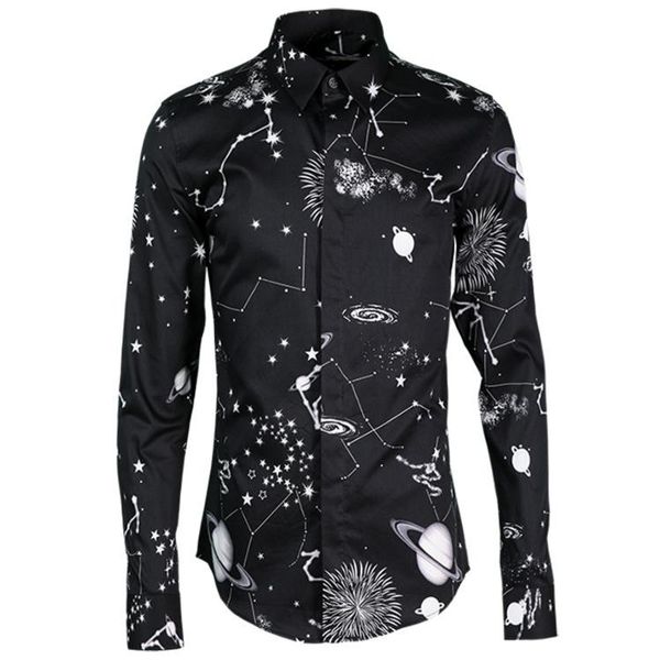 constellation classic european and american wind shirt male fashion men's shirts men casual, White;black
constellation classic european and american wind shirt male fashion men's shirts men casual, White;black