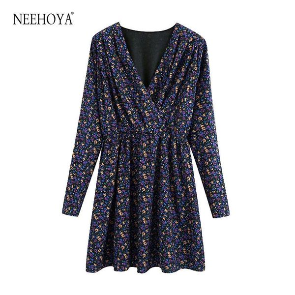 women 2021 chic fashion with shoulder pads floral print mini dress vintage v neck elastic waist female dresses mujer casual, Black;gray
women 2021 chic fashion with shoulder pads floral print mini dress vintage v neck elastic waist female dresses mujer casual, Black;gray