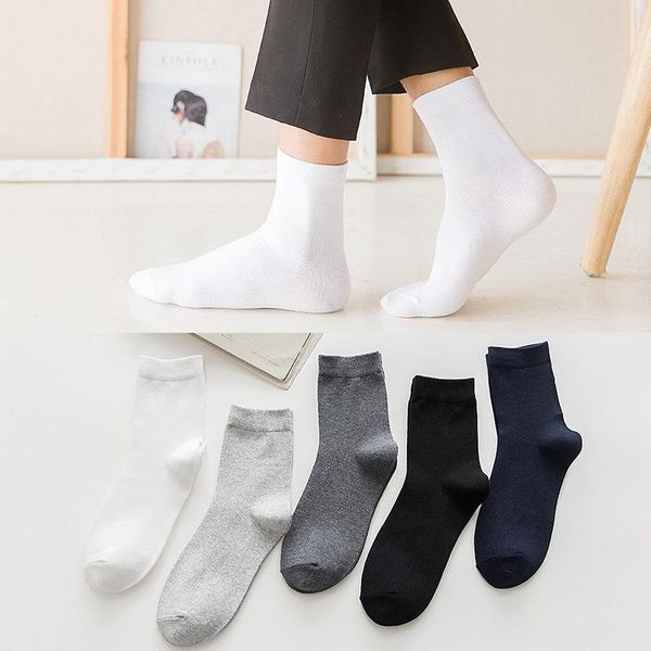men's socks spring and summer products all-match solid color middle tube tc cotton, Black
men's socks spring and summer products all-match solid color middle tube tc cotton, Black