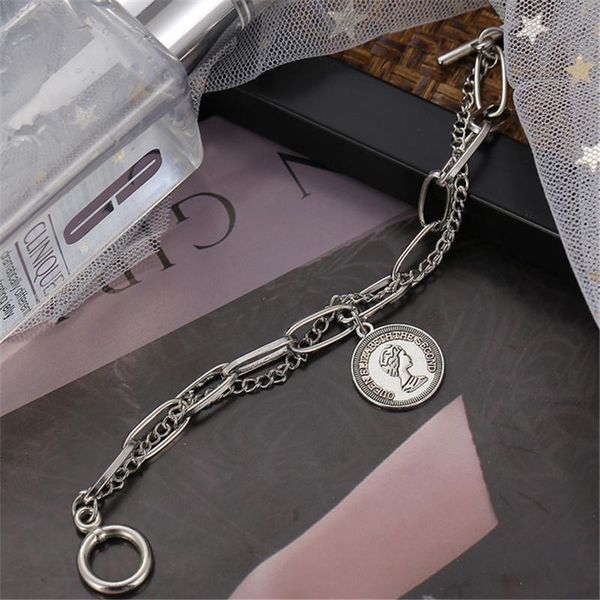 link, chain 2021 fashion jewelry ot clasp portrait round pendant bracelet minimalist lightweight woman exclusive, Black
link, chain 2021 fashion jewelry ot clasp portrait round pendant bracelet minimalist lightweight woman exclusive, Black