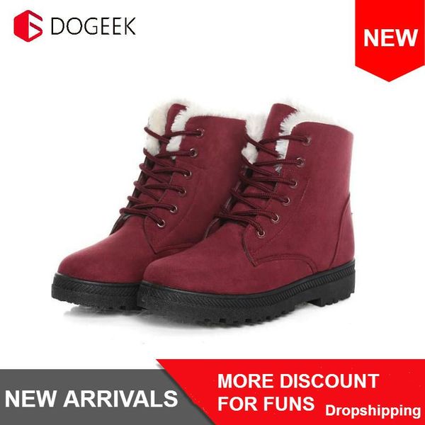 boots dogeek snow warm fur plush insole women winter square heels flock ankle shoes lace-up woman, Black
boots dogeek snow warm fur plush insole women winter square heels flock ankle shoes lace-up woman, Black