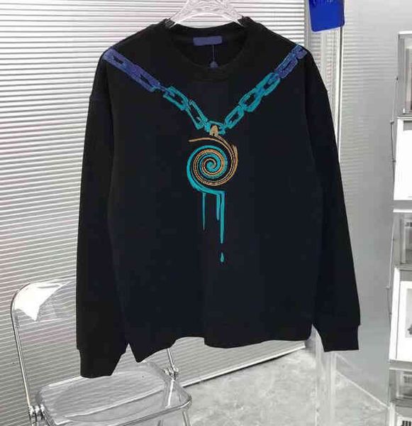 men's hoodies & sweatshirts round neck fashion casual men and women hand-painted chain sweater high-quality cotton long-sleeved sports, Black
men's hoodies & sweatshirts round neck fashion casual men and women hand-painted chain sweater high-quality cotton long-sleeved sports, Black
