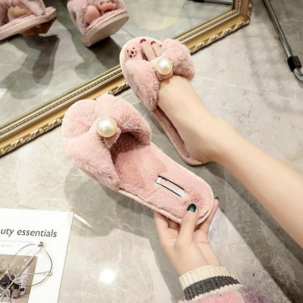winter woman furry slippers slip on luxury fur warm shoes non-slip home slides bow pearl flats female comfortable house, Black
winter woman furry slippers slip on luxury fur warm shoes non-slip home slides bow pearl flats female comfortable house, Black