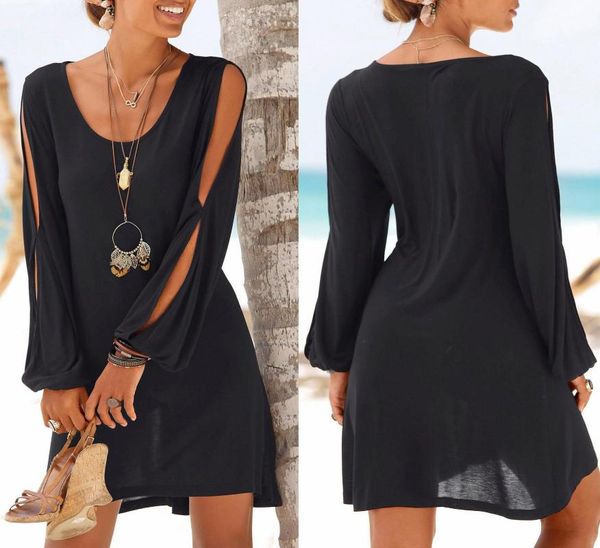 casual dresses hollow out lantern sleeve o neck loose dress solid straight elegant beach party mini, Black;gray
casual dresses hollow out lantern sleeve o neck loose dress solid straight elegant beach party mini, Black;gray