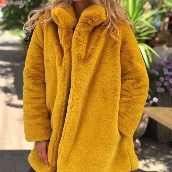 women's fur & faux winter long mink artificial jacket slim fluffy coat women jackets woman, Black
women's fur & faux winter long mink artificial jacket slim fluffy coat women jackets woman, Black