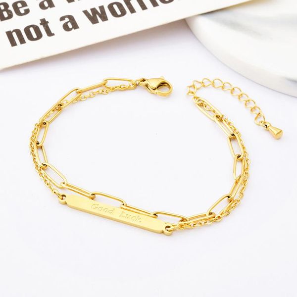 charm bracelets european fashion statement letters good luck bracelet hip hop jewelry stainless steel o-chain for women, Golden;silver
charm bracelets european fashion statement letters good luck bracelet hip hop jewelry stainless steel o-chain for women, Golden;silver