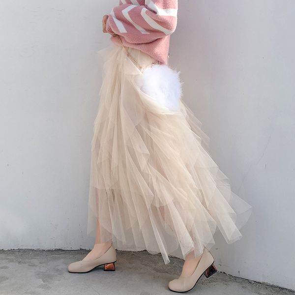 fashion tutu tulle skirt women long maxi skirt 2021 spring korean black pink high waist pleated skirt female, Black;gray
fashion tutu tulle skirt women long maxi skirt 2021 spring korean black pink high waist pleated skirt female, Black;gray