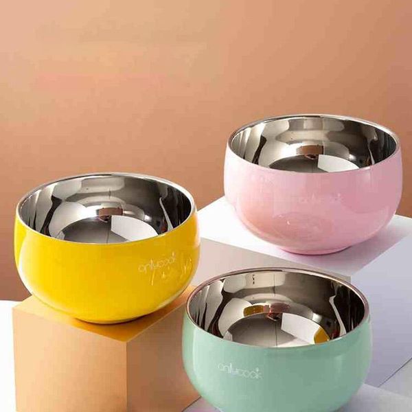 antibacterial stainless steel bowl, creative silicone non-slip bottom, color double-layer anti-scald insulated rice bowl bowls
antibacterial stainless steel bowl, creative silicone non-slip bottom, color double-layer anti-scald insulated rice bowl bowls