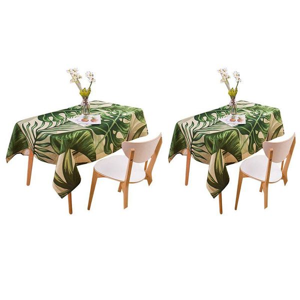 table cloth 2 pcs tropical plants pattern linen waterproof tablecloths decorative tablecloth 100x140cm & 90x90cm
table cloth 2 pcs tropical plants pattern linen waterproof tablecloths decorative tablecloth 100x140cm & 90x90cm