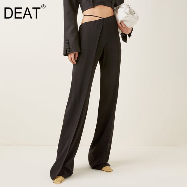high elastic waist black big size bandage casual trousers loose fit pants women fashion spring autumn gx1029 210421, Black;white
high elastic waist black big size bandage casual trousers loose fit pants women fashion spring autumn gx1029 210421, Black;white