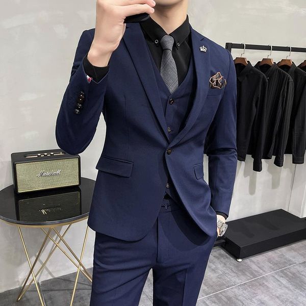 men's suits & blazers 2021 suit men's spring and autumn pure color business casual dress wedding groom man three-piece, White;black
men's suits & blazers 2021 suit men's spring and autumn pure color business casual dress wedding groom man three-piece, White;black