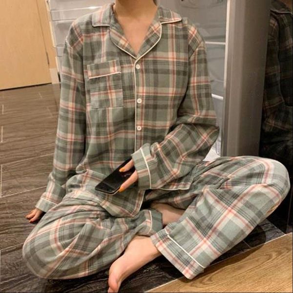 ins pyjama korean vintage pajamas womens sleepwears casual plaid set long sleeve trousers home pijamas, Black;red
ins pyjama korean vintage pajamas womens sleepwears casual plaid set long sleeve trousers home pijamas, Black;red
