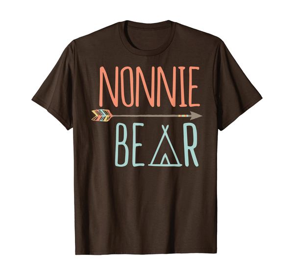 cute nonnie bear shirt grandmother shirt, White;black