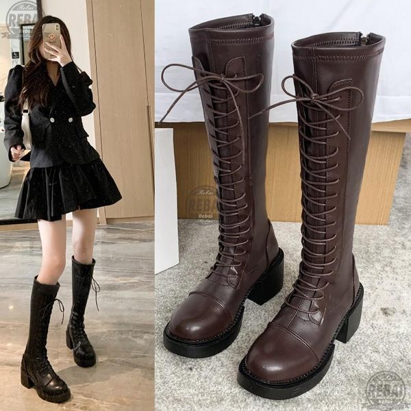 boots autumn women winter shoes female ladies knee long platform heel lace up footwear punk, Black
boots autumn women winter shoes female ladies knee long platform heel lace up footwear punk, Black