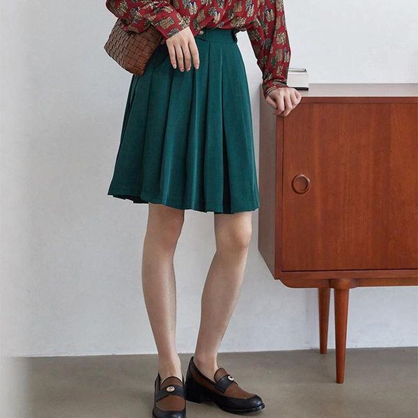 skirts summer fashion pleated solid high waist a line folds casual short skirt female slim thin loose soft all match, Black
skirts summer fashion pleated solid high waist a line folds casual short skirt female slim thin loose soft all match, Black