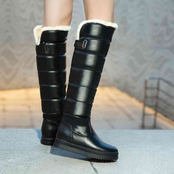 boots inverno quente sobre botas de joelho longo tubo neve feminino algodão inclinação calcanhar grosso sola couro salto alto tbgl, Black
boots inverno quente sobre botas de joelho longo tubo neve feminino algodão inclinação calcanhar grosso sola couro salto alto tbgl, Black